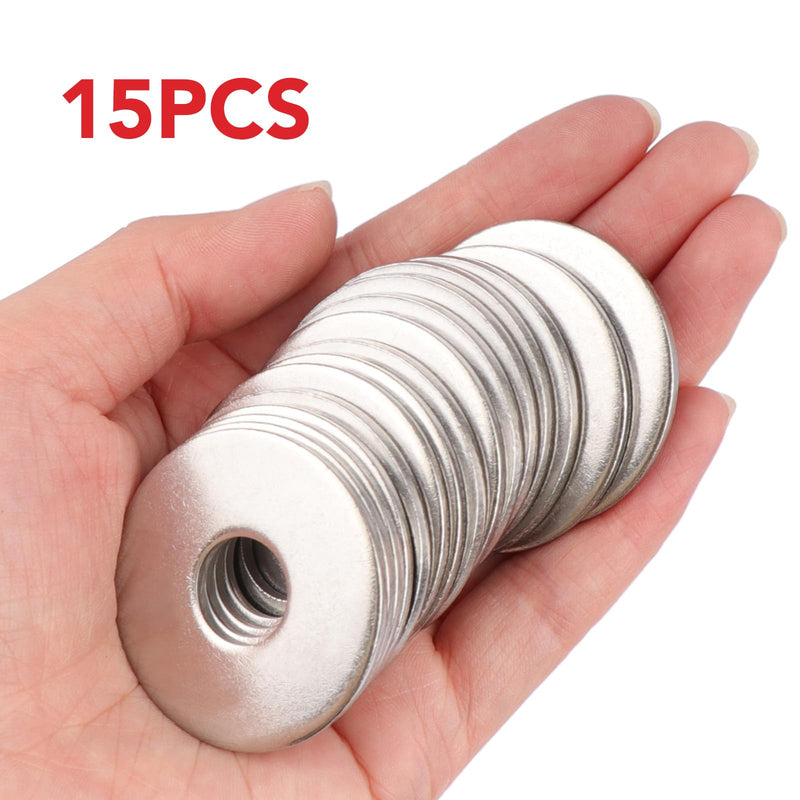 [Australia - AusPower] - Fender Washers 304 Stainless Steel Flat Washers Universal Metal Washers (1/2" x 1-1/2" 15PCS) 1/2" x 1-1/2" 15PCS 