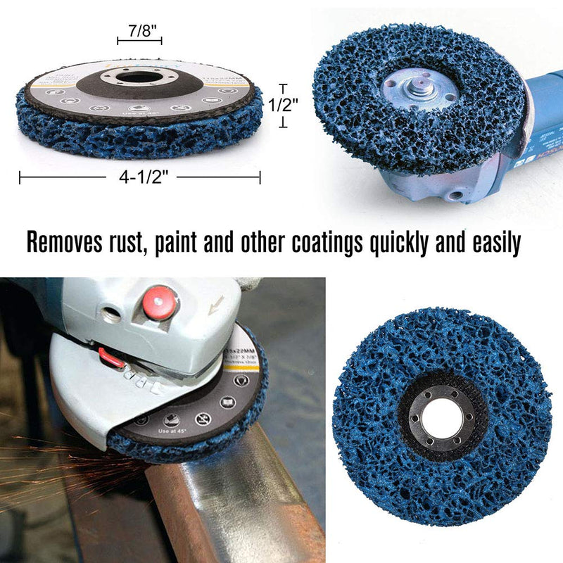 [Australia - AusPower] - LotFancy Flap Disc 4 1/2 inches, 11 Grinding Polishing Discs Set for Angle Grinder, 40 60 80 120 Grit Assorted Pack, Sanding Wheels, Strip Disc, Nylon & Felt Polishing Disc Kit 11 Pack Set 