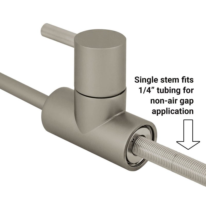 Metpure Non-airgap NSF Certified RO Faucet Reverse Osmosis Drinking Water Filtration System Water Dispenser Spout (Satin Nickel). Euro Style with Faucet Wrench. Satin Nickel