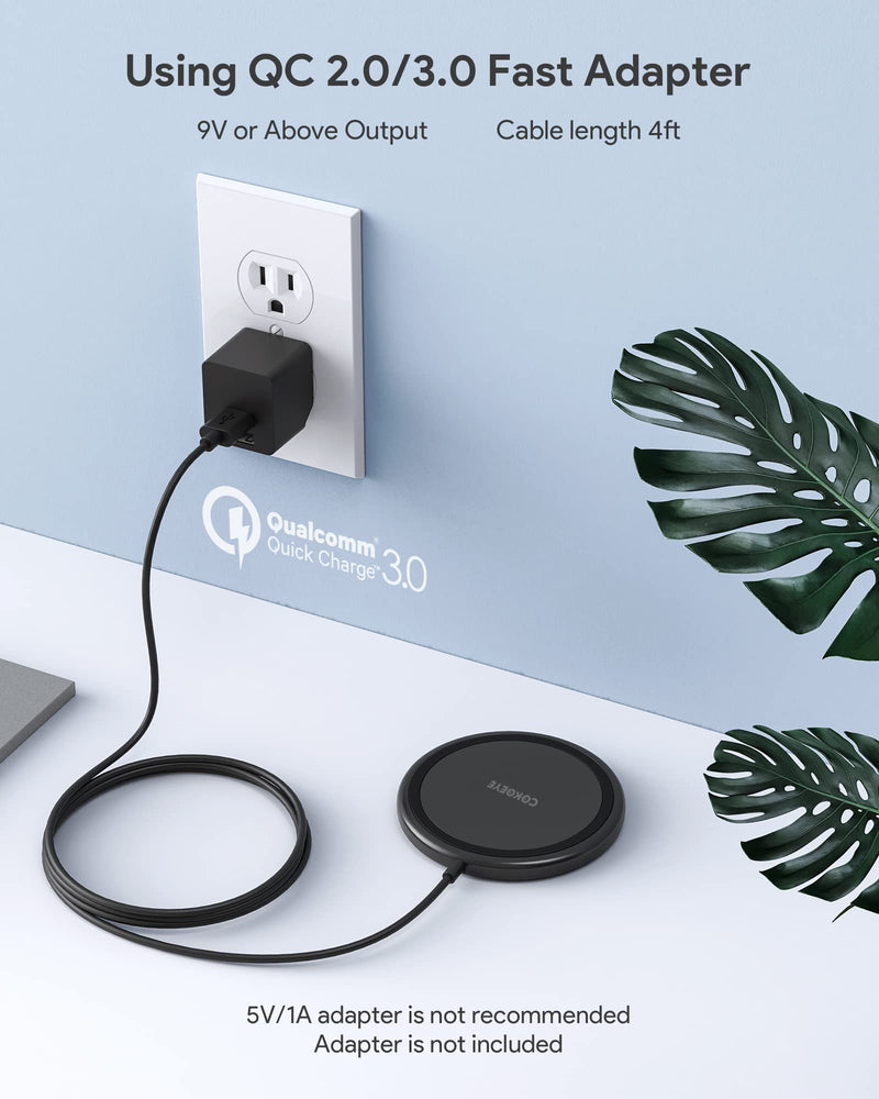 [Australia - AusPower] - Wireless Charger, 15W Max Fast Wireless Charging Pad 2-Pack Compatible with iPhone 15/15 Pro/15 Plus/15 ProMax/14/14 Pro/14 Plus/13/12/Samsung S24 /S24Ultra/S23 Ultra/S22/S21/S20/Note 10, AirPods Pro Black 