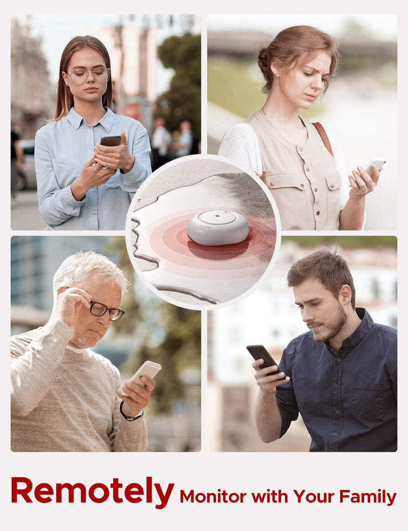 [Australia - AusPower] - X-Sense Wi-Fi Water Leak Detector, Smart Water Sensor Alarm, Water Detector Alarm with 1700 ft Transmission Range for Kitchens, Basements, Bathrooms, 3 Water Detectors & 1 Base Station, Model SWS54 3 Sensors (110 dB) + Base Station 