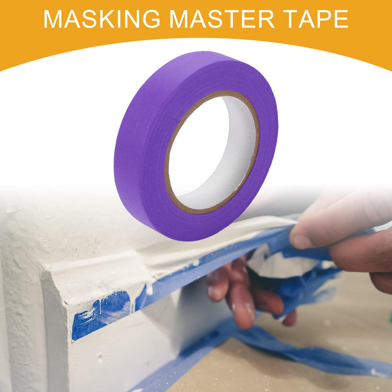 1 Pc 1 Inches x 54.7 Yards Universal Painters Tape - DIY Car Auto Paint for Masking Tape No Residue - Crepe Paper Purple