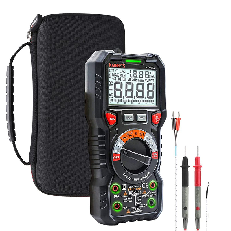 [Australia - AusPower] - Mchoi Hard EVA Travel Case Fits for KAIWEETS Digital Multimeter TRMS 6000 Counts Ohmmeter(CASE ONLY) 