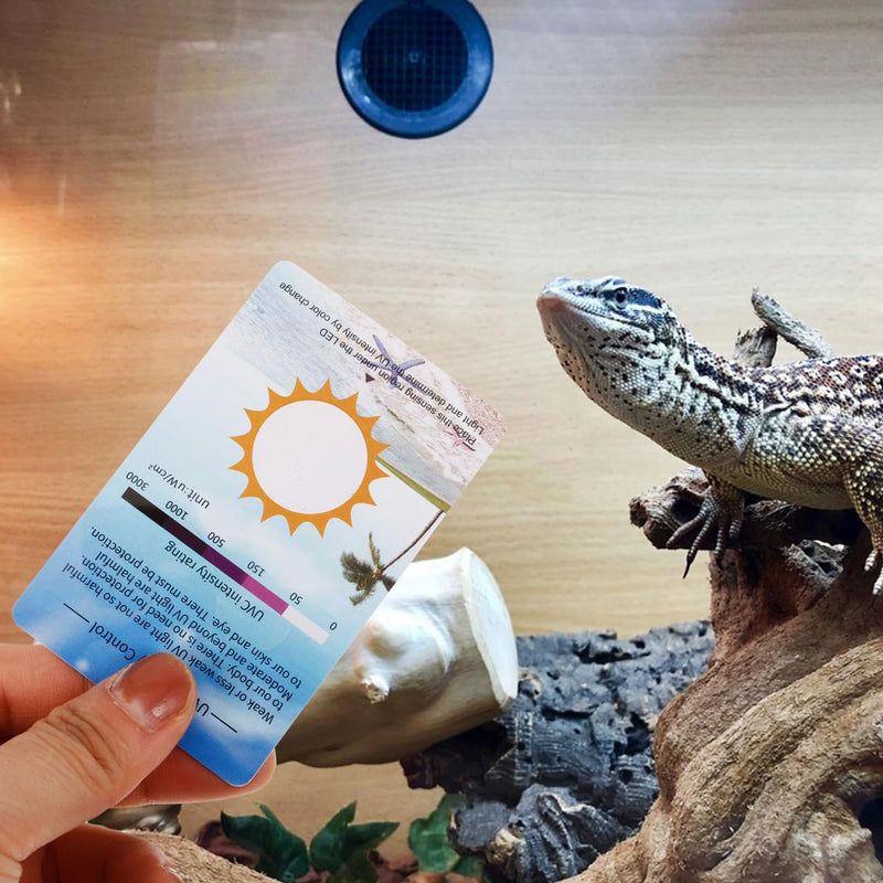 UV Test Card for Reptile Terrariums, Pack of 10, UV Identifiers with Color Changing Protection Tester for Indoor and Outdoor Lighting 3.35 x 2.13 inches