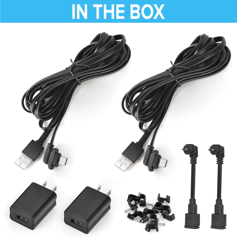 [Australia - AusPower] - 2Pack 10ft/3m Power Cable and Adapter for Blink Outdoor 4 (4th Gen) & (3rd Gen) & Blink XT/XT2, Weatherproof Flat Charger Extension Cable with Micro USB Adapter, No More Battery Changes 2 