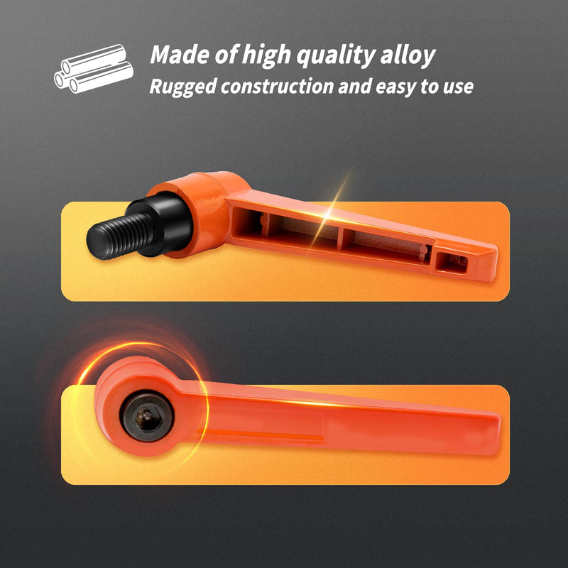[Australia - AusPower] - HAIMAYEE Adjustable Clamping Lever Handle M12 Clamping Handle Nut Clamping Handle Locking Lever External Thread Handle Machine Handles 60 mm 60mm 