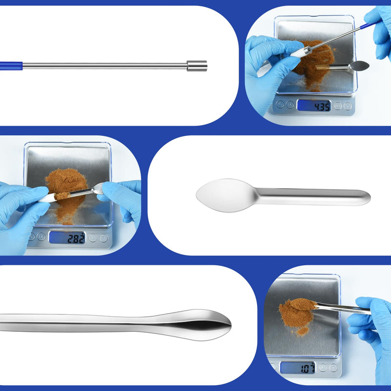 [Australia - AusPower] - Artcome 12 PCS Versatile Capsule Filling Tool Kit for Pill Filler - Lab Scoops, Powder Pan, Herb Tamper and Capsule Holder - Ideal Tools for Medication and Supplements - Capsule Sizes 000 00 0 1 2 3 