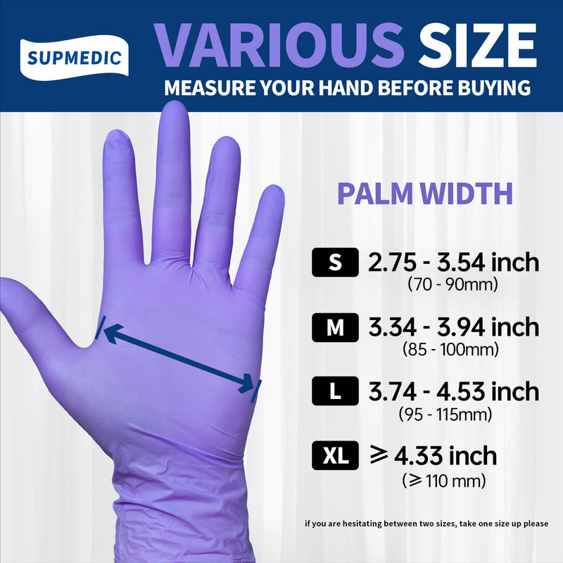 [Australia - AusPower] - Medical Soft Max™ Nitrile Exam Gloves, 100 ct Latex-Free Powder-Free Non-Sterile Food Safe Cleaning Disposable Glove Medium (Blue Violet) 