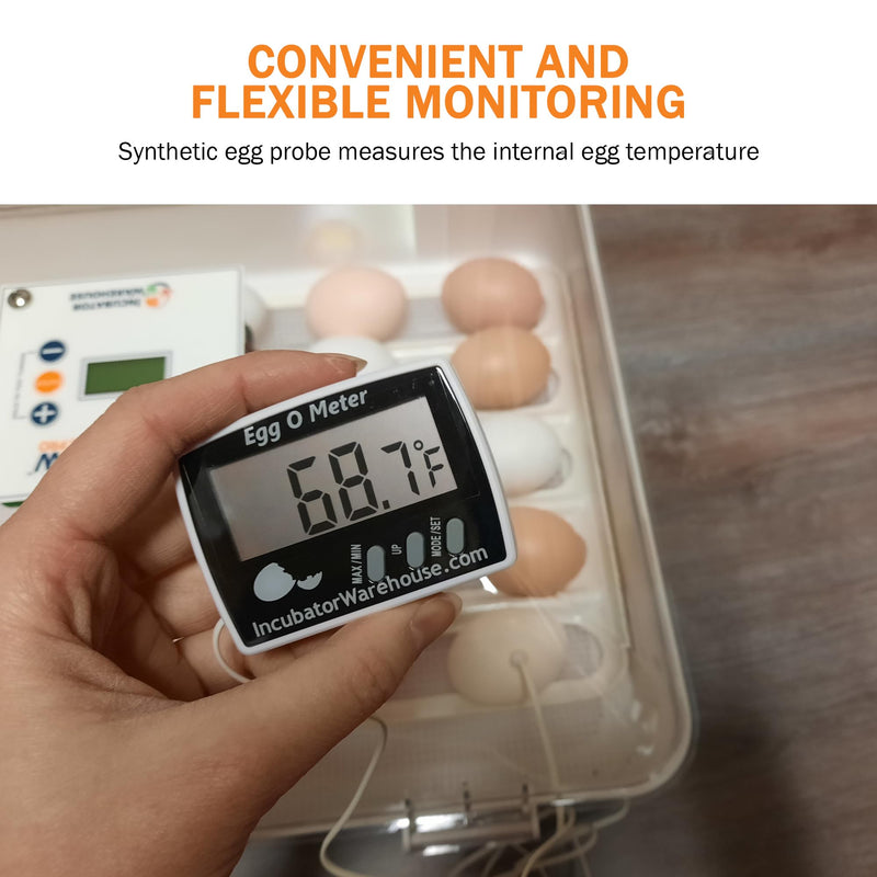 [Australia - AusPower] - Incubator Warehouse Egg-O-Meter - Large Digital Display Egg Thermometer with Min/Max Memory - Reads Celsius and Fahrenheit +/-1 