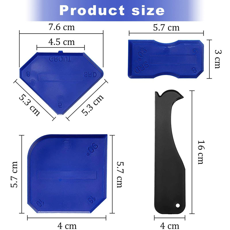 [Australia - AusPower] - 11Pcs Caulking Tools, 3 in 1 Silicone Caulking Finishing Tool Kit(stainless steelhead), Reuse and Replace 5 Silicone Pads, Sealant Caulk for Kitchen Bathroom Window, Sink Joint 