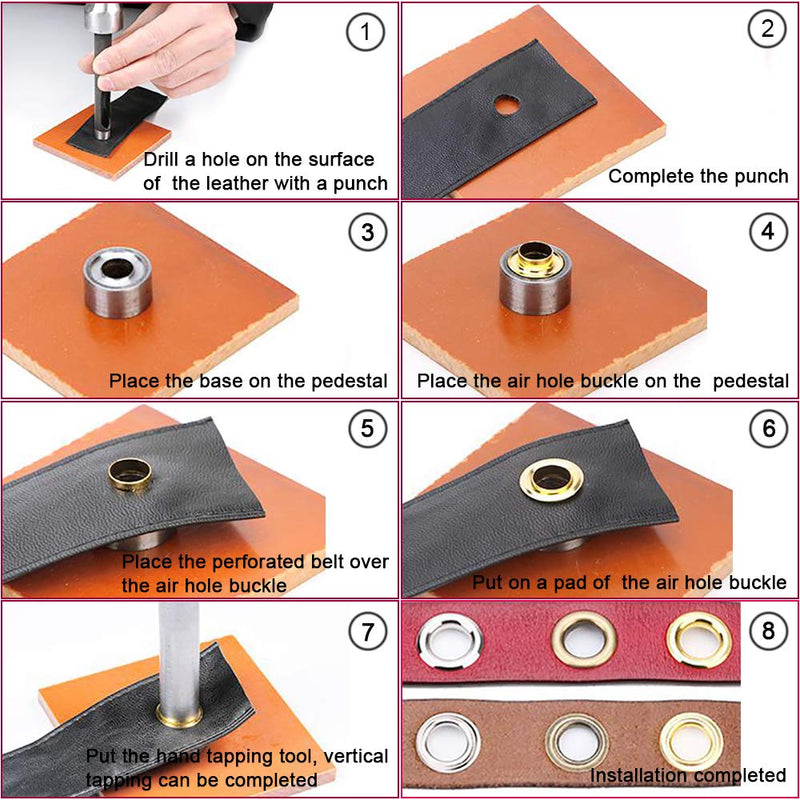 Grommet Kit,Grommets 1/2 inch Heavy Duty Metal Eyelets Kit for Fabric Curtains (Silver) Silver