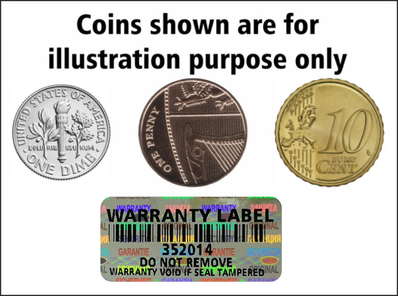 250 pcs Silver Security Seal 1.26 x 0.59 Inch, Void Hologram Stickers, Warranty Tamper evident Holographic Labels