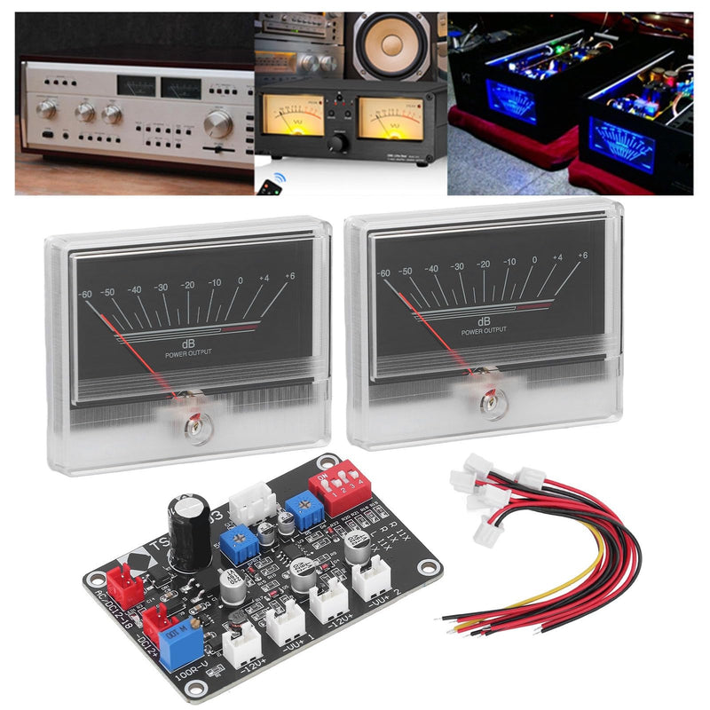 [Australia - AusPower] - DIY Power Amplifier VU Meter with Driver Board Kit, Backlit Audio Level Indicator for Home Car, White 960uA Maximum Current Sensitivity 
