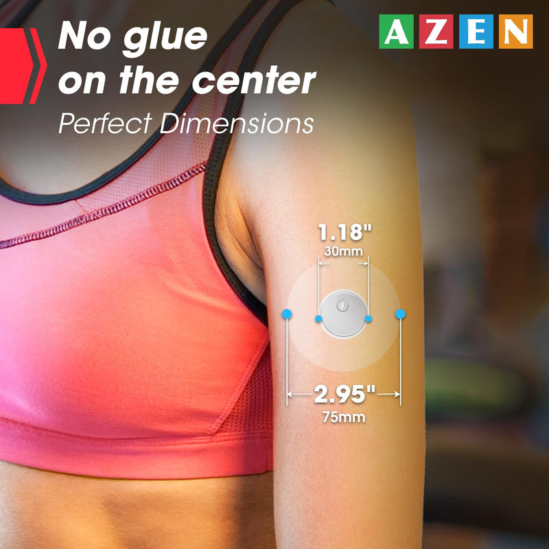 AZEN 100 Pack Freestyle Sensor Covers for Libre 3, Waterproof Adhesive Patches, Adhesive Patches Waterproof, Waterproof Adhesive Transparent Tape