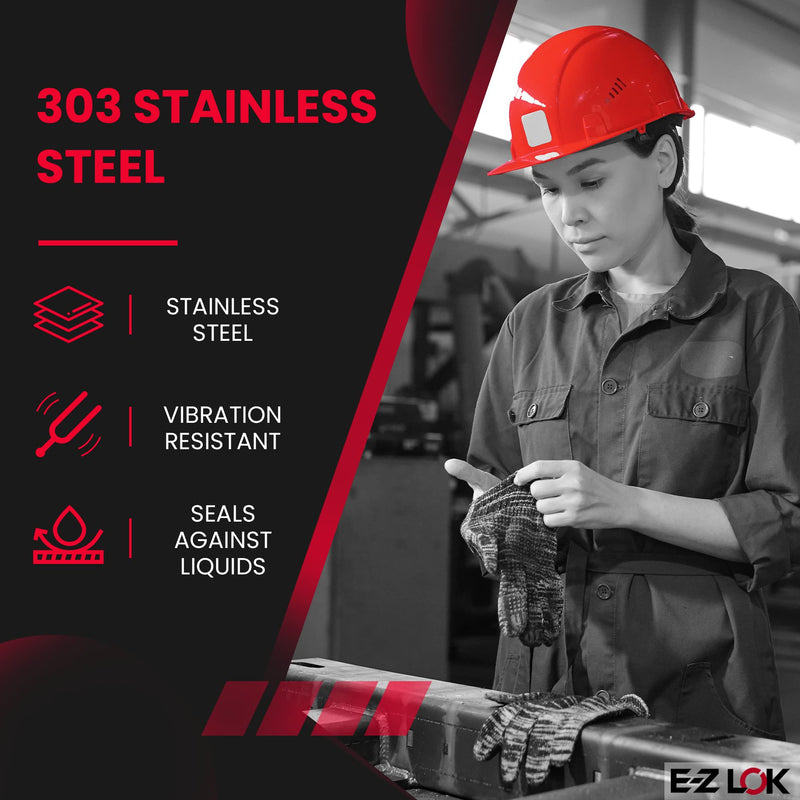 [Australia - AusPower] - E-Z LOK - 303-332 E-Z Lok Externally Threaded Insert, 303 Stainless Steel, #10-32 Internal Threads, 3/8"-16 External Threads, 0.406" Length, Made in US (Pack of 5) #10-32 IT, 3/8"-16 ET, 0.406" L Pack of 5 