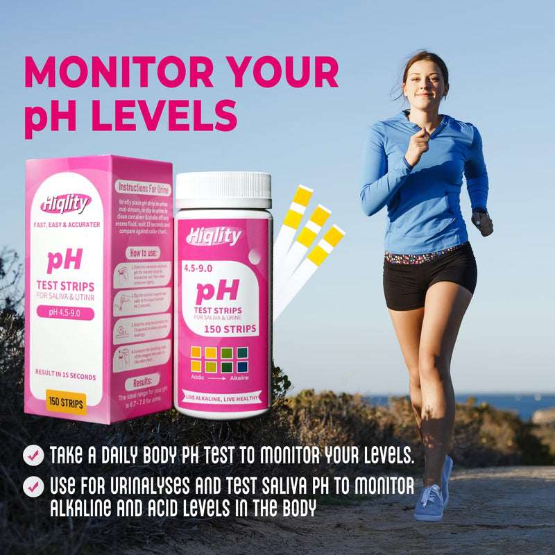 [Australia - AusPower] - pH Test Strips – 150 Count – pH Range 4.5–9 – for Urine and Saliva – Litmus Paper, pH Paper for Women and Male, and pH Balance Testing,Home Use 