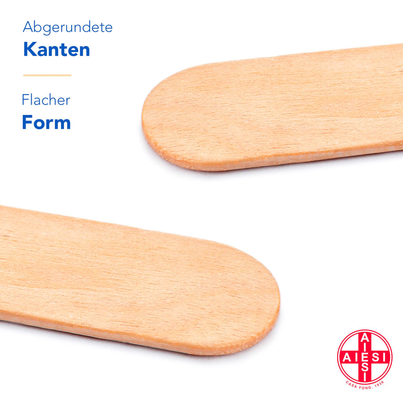 AIESI Wooden Tongue Depressor, Disposable, Not Sterile (Pack of 100), Wooden Spatula for Hair Removal 100 Stück (1er Pack)