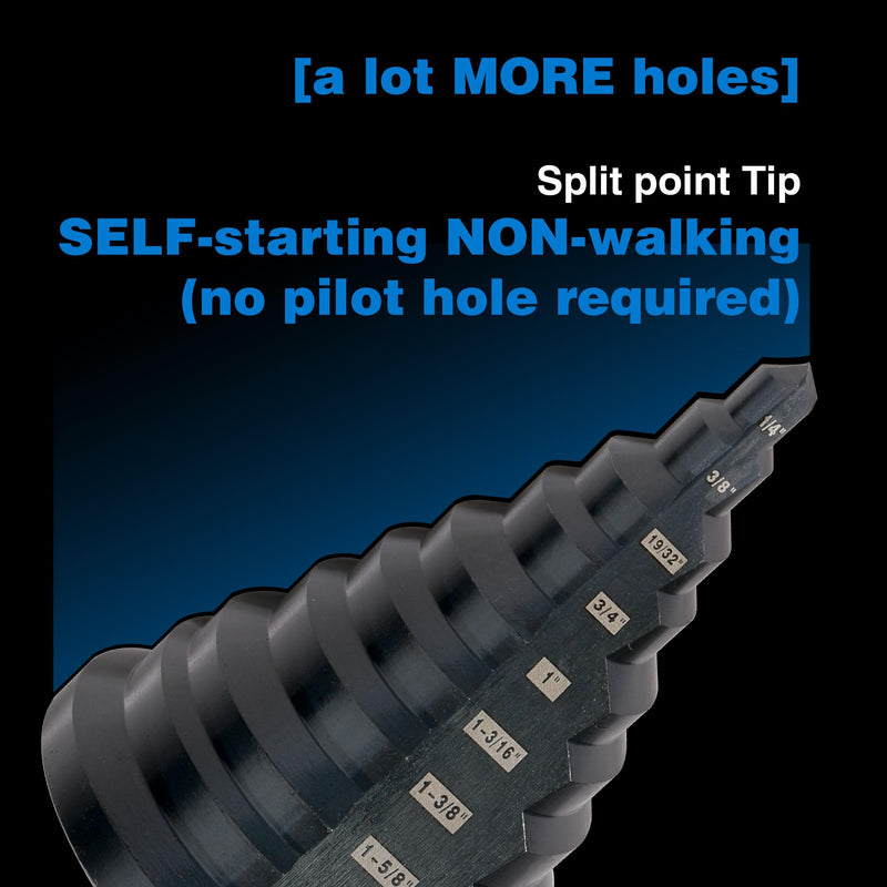 1/4 to 2 Inches M2 HSS Step Drill Bit, Large Unibit for Cutting Holes on Stainless Steel, Metal, Wood & Plastic (2") 2 in