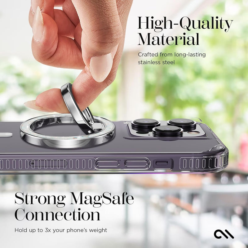 [Australia - AusPower] - Case-Mate Magnetic Phone Grip and Phone Ring Holder - Magnetic iPhone Holder - Removable MagSafe iPhone Accessories - Rotatable Kickstand for iPhone 15 Pro Max/ 14 Pro Max/ 13 Pro Max -Twinkle Diamond Twinkle Diamond 