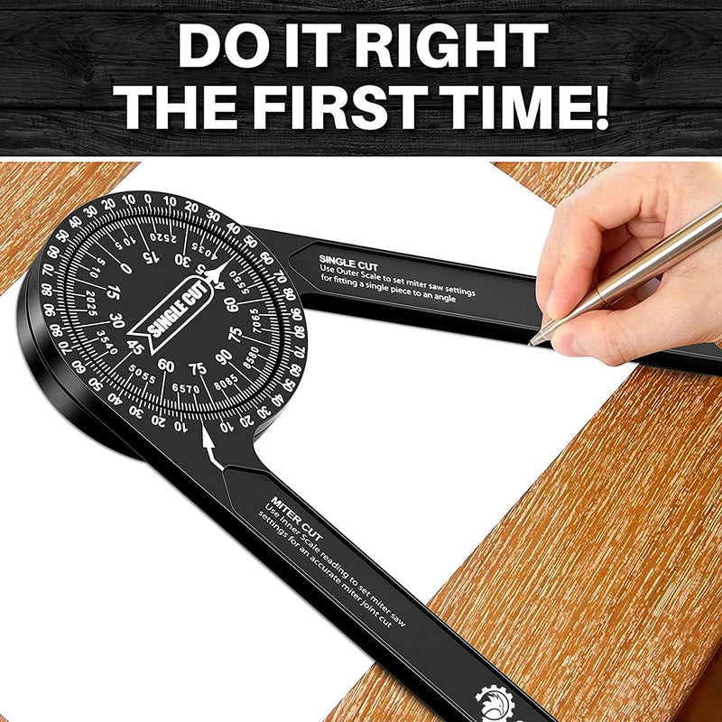 [Australia - AusPower] - Saker Multi-function Scribing Tool&Saker Miter Saw Protractor (Black) 