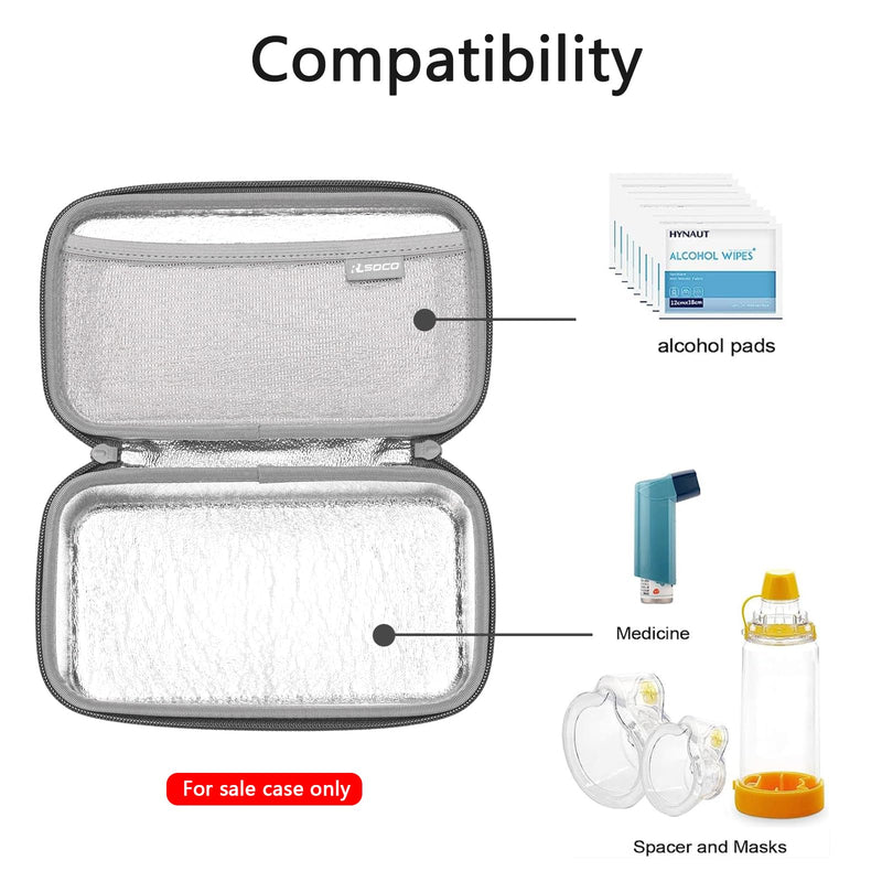 [Australia - AusPower] - RLSOCO Inhaler Spacer Travel Case for Bouldon Hand-held Nebulizer for Respiratory System and More (Case Only) Red 