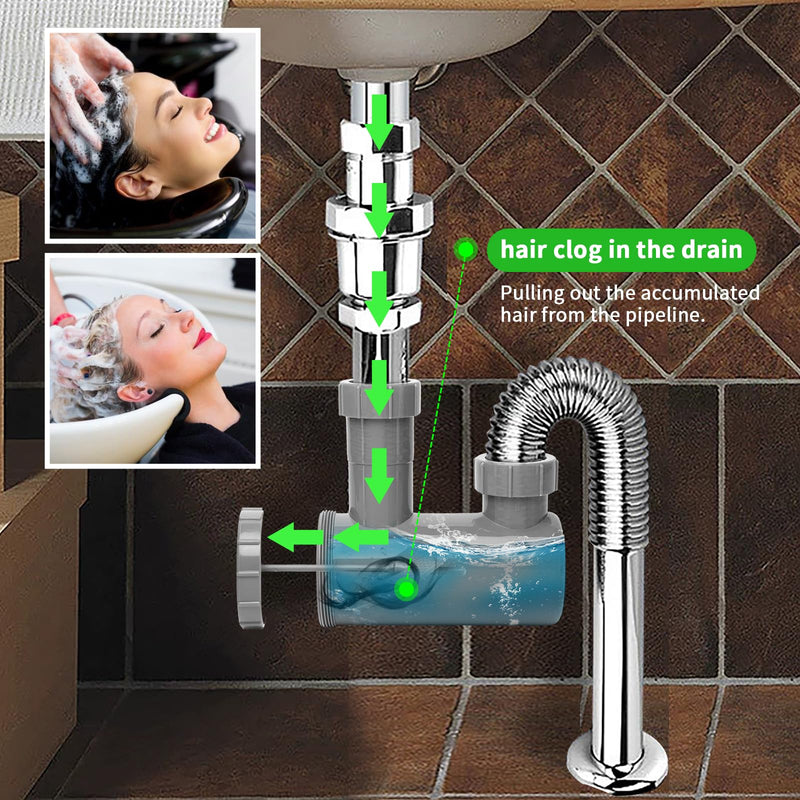 2 Pack Universal Shampoo Bowl Sink Hair-P Trap, Beauty Barber Salon Equipment PVC Material Easy Clean by MoyRetty 2