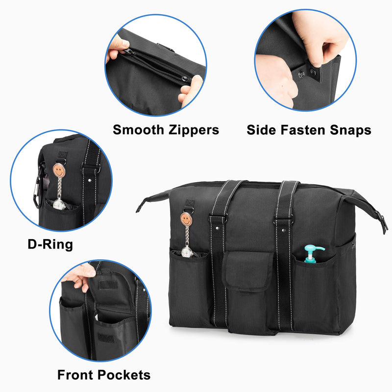 [Australia - AusPower] - Damero Protective Stethoscope Case with Divider, Nurse Bag for Work with Side Fasten Snaps 