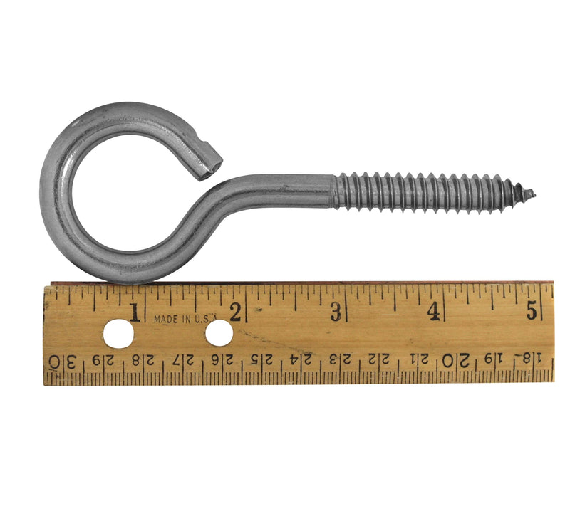 [Australia - AusPower] - Harrier Stainless Steel Screw Eyes, 3/8 x 4-7/8 inch, 3-Pack 