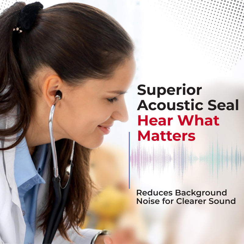 [Australia - AusPower] - Stethoscope Replacement Ear Tips, Ear Pieces - Compatible with Littmann Stethoscope Classic 3, Cardiology 3 & Cardiology 4, Classic III, Cardiology III & IV 