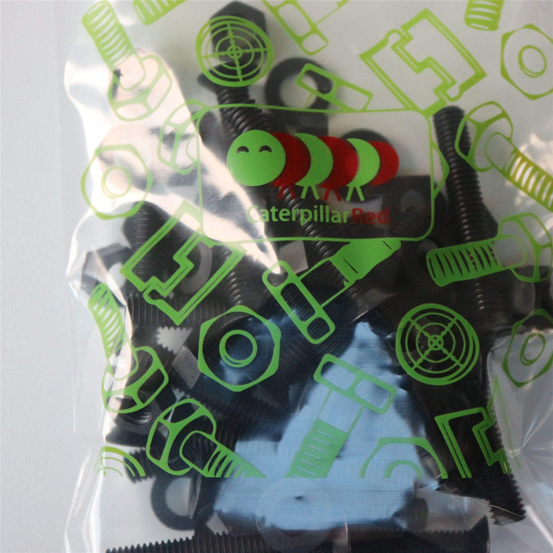 [Australia - AusPower] - 20 x Black Countersunk Screws Polypropylene (PP) Plastic Nuts and Bolts, Washers, M6 x 40mm, Anti-Corrosion, Chemical Resistant, (15/64 x 1 37/64 in) 