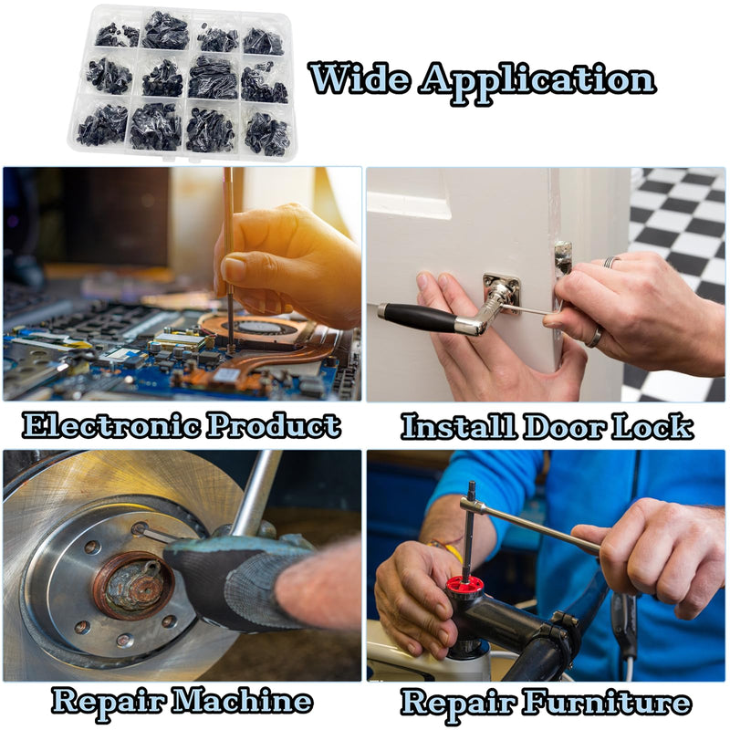 [Australia - AusPower] - 500pcs Set Screws, Set Screws Assortment Kit, Grub Screw Set M3 M4 M5 M6 M8 for Home Repair, Repair Furniture, Electronic Product, Install Door Lock, DIY, Fixtures, 12 Sizes 500pcs(12 Sizes) 