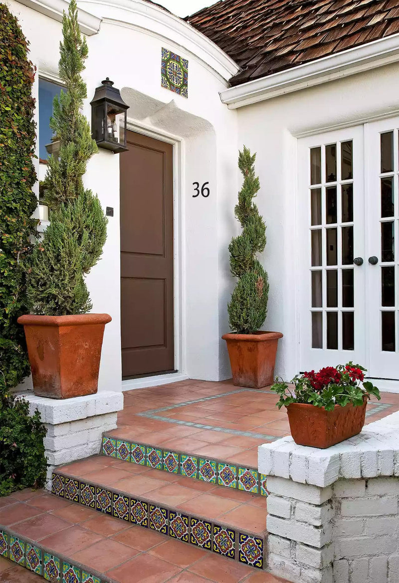 6 Inch House Numbers Contractor Pack 11 pcs - Home Address Street Number for Outdoor indoor Exterior Building Apartment Yard Farmhouse Black Hard Plastic UV resistant Numbers