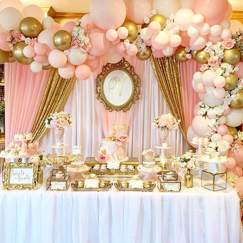 [Australia - AusPower] - Gold Sequin Backdrop Curtain Panels Stage 2 Pieces 2FTx8FT Wedding Party Background Drapes Gold 2 pcs-2ftx8ft 