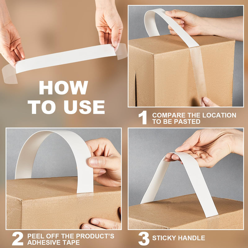 [Australia - AusPower] - 50 Pcs 30 Pounds Carry Load Adhesive Carry Handle Plastic and Foam Self Adhesion Carrying Handle Strap Heavy Duty Package Handles for Boxes and Bags Packing Grip Moving Lifting Carrying 50 
