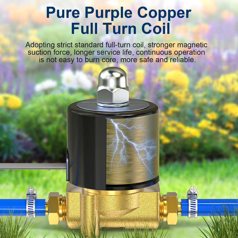 [Australia - AusPower] - TAILONZ PNEUMATIC 1/4 Inch NPT AC110V Brass Electric Solenoid Valve 2W025-08 Normally Closed Water, Air, Diesel 1/4" 