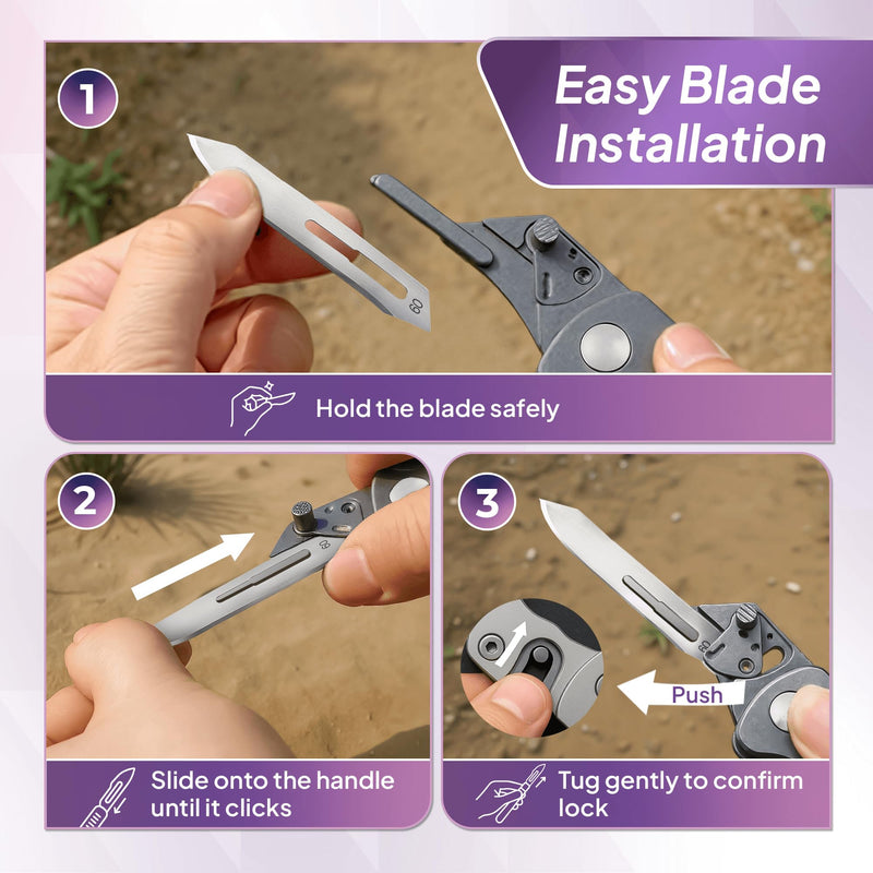 100ct #60 Scalpel Blades Stainless Steel– Blades 60, Compatible with Havalon Piranta, Havalon Replacement Blades, Scalpel Hunting Knife, Field Dressing Knife