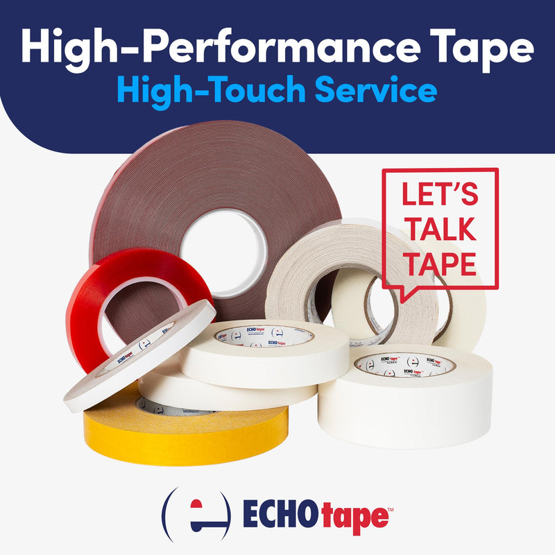 ECHOtape DC-T274A General Purpose Frosted Clear Double Sided Tape for Mounting & Bonding | Double Sided Tape for General Purpose Bonding | Thin Adhesive Tape, 1.89 in x 54.6 yds 1.89 in x 54.6 yds / 48mm x 50m