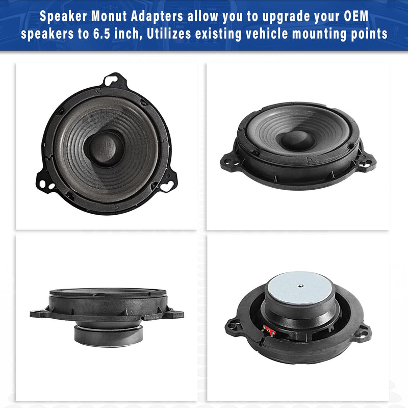 [Australia - AusPower] - RED WOLF Car Door Speaker Adapter Spacer Ring Compatible with Nissan Frontier Altima Sentra 2004-2019, KIA K2 2011-2019, Infiniti Q25 2011-2021 6.5" Aftermarket Speaker Adapter Bracket Installation 