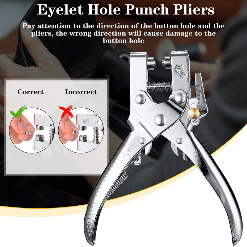 Honoson 3/16 Inch Grommet Tool Kit Eyelet Plier Set Hole Punch Grommet Hand Press Pliers with 200 Pieces of Eyelets for Shoes Clothes Bags(Gold, Silver, Grey, Copper) Gold, Silver, Grey, Copper