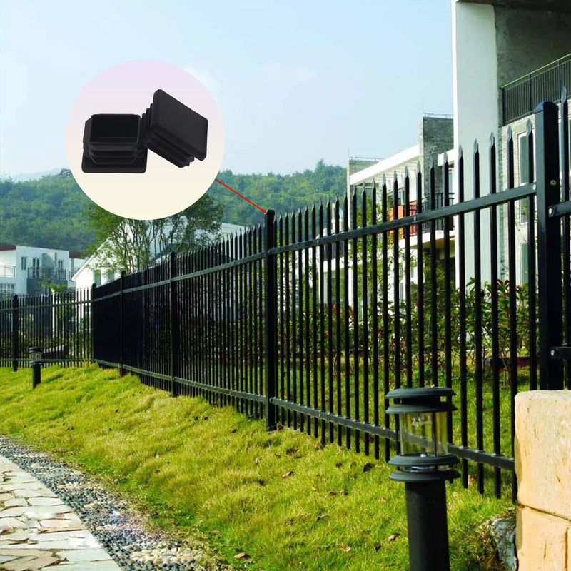 [Australia - AusPower] - (10 Pack) 2" 2X2 Square Tubing Black Plastic Plug,2 Inch End Cap 2"x2" Square Tube End Cap Fence Post Pipe Cover Tubing Insert Chair Glide Finishing Plug Fitness Equipment Pipe Covers 