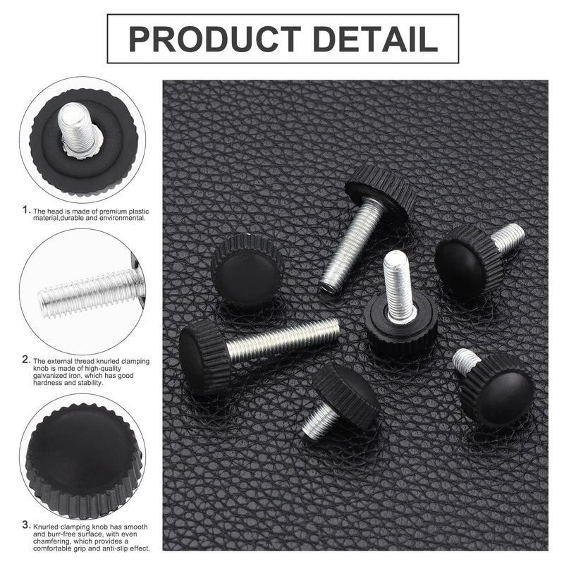 [Australia - AusPower] - OCR 70PCS M5 Thumbscrew Set Carbon Threaded Knurled Knob Mounting Screw Grip Knobs Handle Bolts Round Clamping Screws Hose Clips for Kinds of Stand and Machine 70 