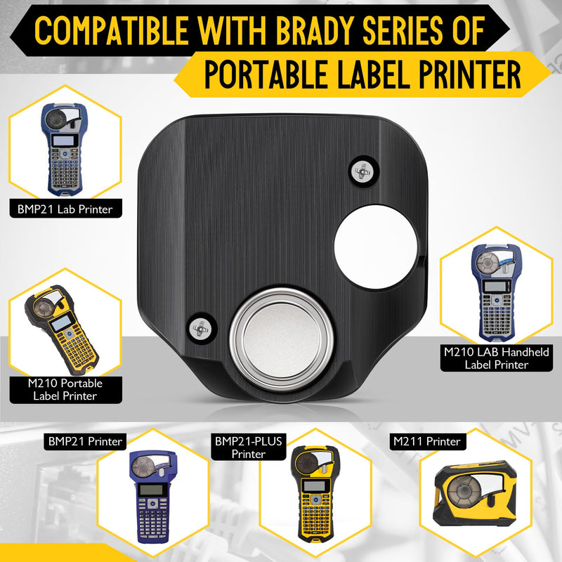 1 Pcs Dual Magnet Accessory Compatible with Brady M210, M210 Lab, M211, BMP21, BMP21-PLUS, BMP21 Lab, Upgraded Magnetic Bracket for Portable Label Printer, One Handed Operation 1