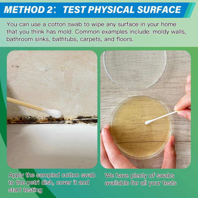 [Australia - AusPower] - Mold Test Kit for Home - 12 Simple Detection Tests,Test HVAC System,Home Surfaces,& Indoor Air Quality Testing Kits,DIY Mold Detector at Home,includes Detailed Mold Identification Guide,air tester 