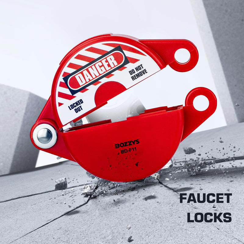 [Australia - AusPower] - Faucet Locks Outdoor with Aluminum Padlock,Red,Fit 1 to 2-1/2”Gate Valve Knob Lockout Loto Lock Cover(ABS),for Water Spigot,Propane Tank,OSHA Compliant BD-F11KIT-Red for 1“-2.5”gate Valve Handwheel 