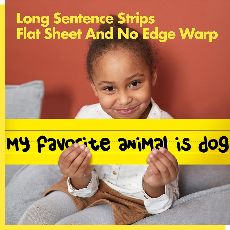 [Australia - AusPower] - 10 Pack Magnetic Sentence Strips, 5 Colors Ruled Writing Strip Dry Erase Sentence Learning Strip for School, Office, Classroom Supplies (Yellow/Pink/Blue/Green/Purple, 17 x 3) Color 