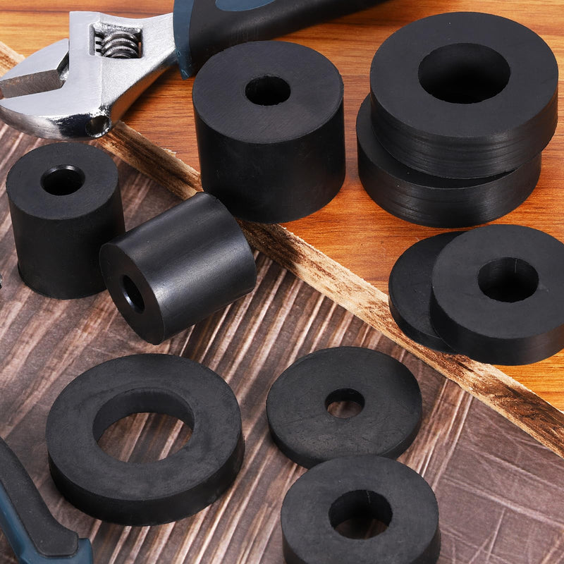 uxcell 50Pcs 1-5/8" OD x 1/2" ID x 3/8" Thick Round Rubber Washers Flat Rubber Spacer Bushing for Home Appliances Cars Boat Accessories 1-5/8" OD x 1/2" ID x 3/8" Thickness 50