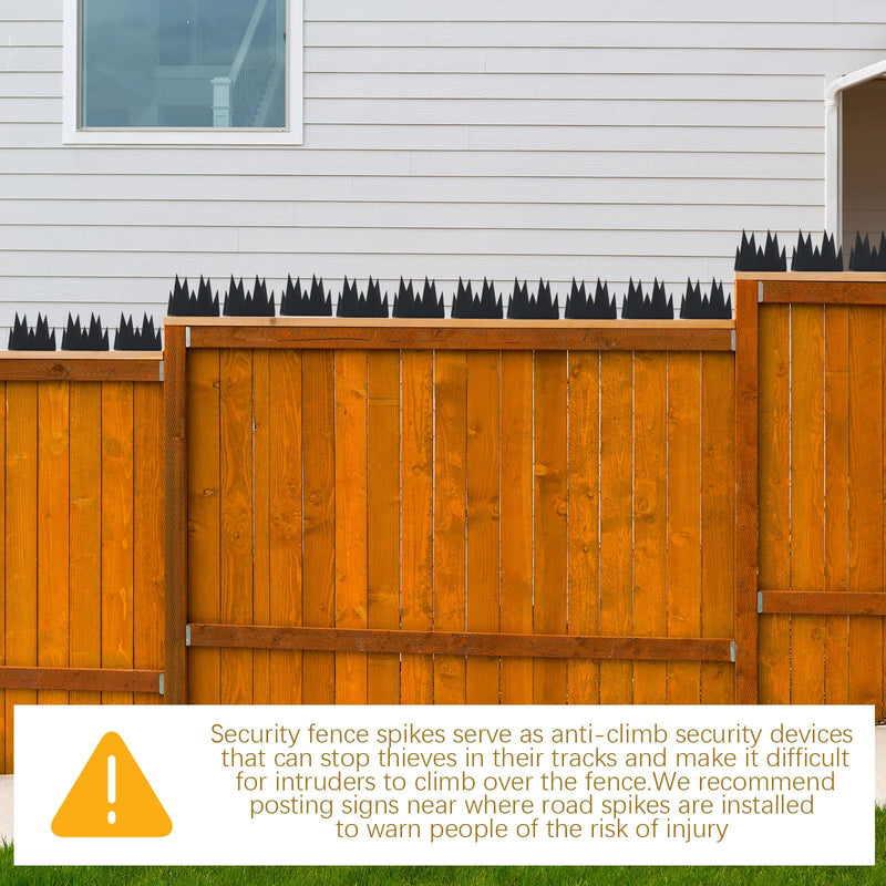 Yaocom 12 Pcs Fence Spikes Security Anti Climb Wall Spikes with Screws Intruder Thief Security Fence Pointed Nails Metal Outdoor Anti Climb Nail for Wall Railing Roof Home (Mountain) Mountain