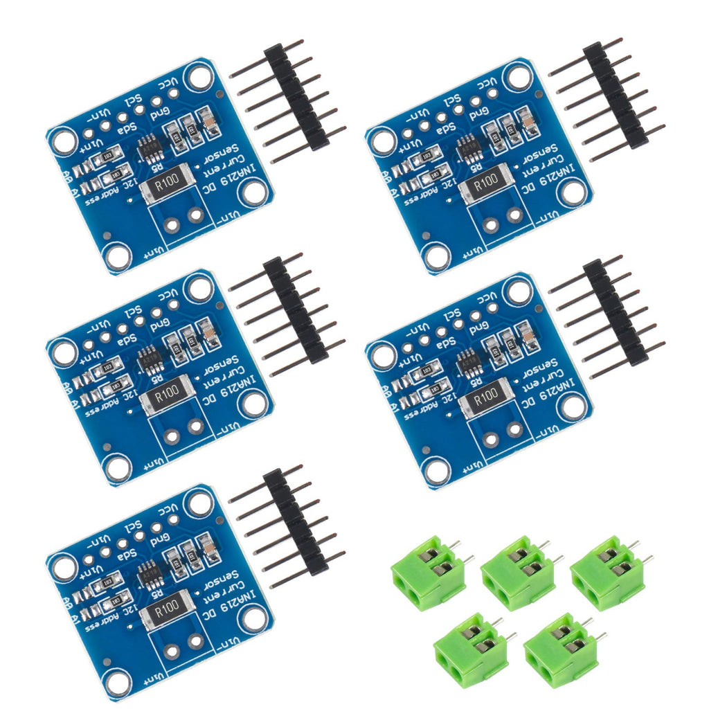 AITRIP 5 pcs CJMCU-219 INA219 I2C Interface Bidirectional DC Current/Power Monitoring Sensor Module for Arduino Raspberry Pi