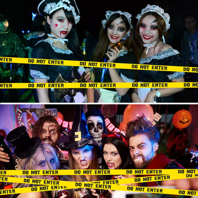 [Australia - AusPower] - Halloween Caution Tape 1.9inch x 82Feet Halloween Decorations Caution Tape Halloween Tape Halloween Fright Tape Scary Hazard Warning Tape for Halloween Party Decorations Indoor Outdoor (Do Not Enter) Do Not Enter Tape 