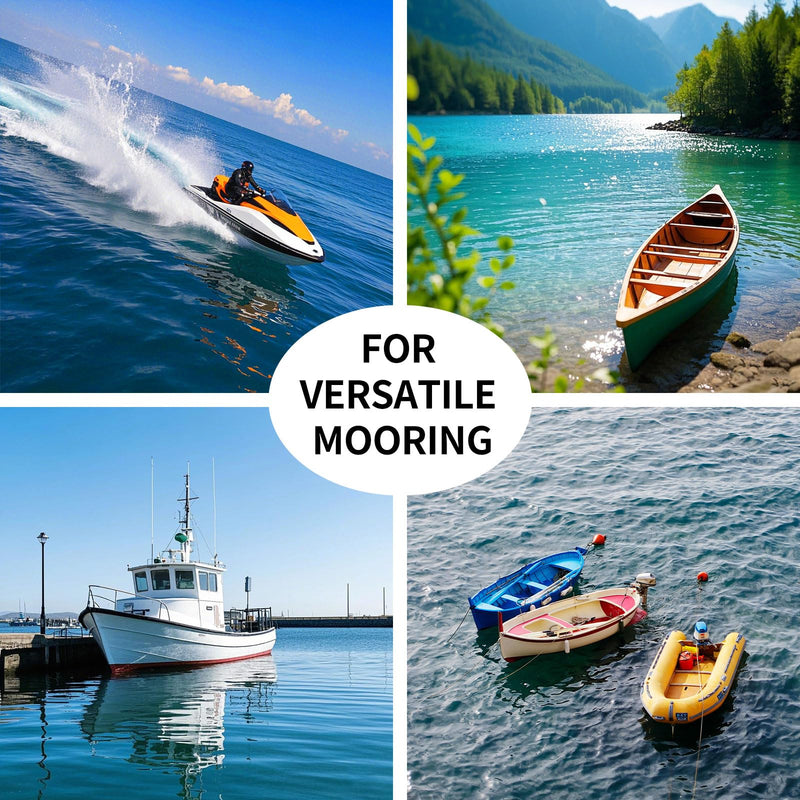 4-5.5ft, Bungee Dock Line with Stainless Steel Clip Safe Boat Rope Mooring String with Foam Float for Pontoon, Boat Accessories, Sea Doo,2 Pack (Red&Black&Blue) Red&Black&Blue 4FT-1Hook